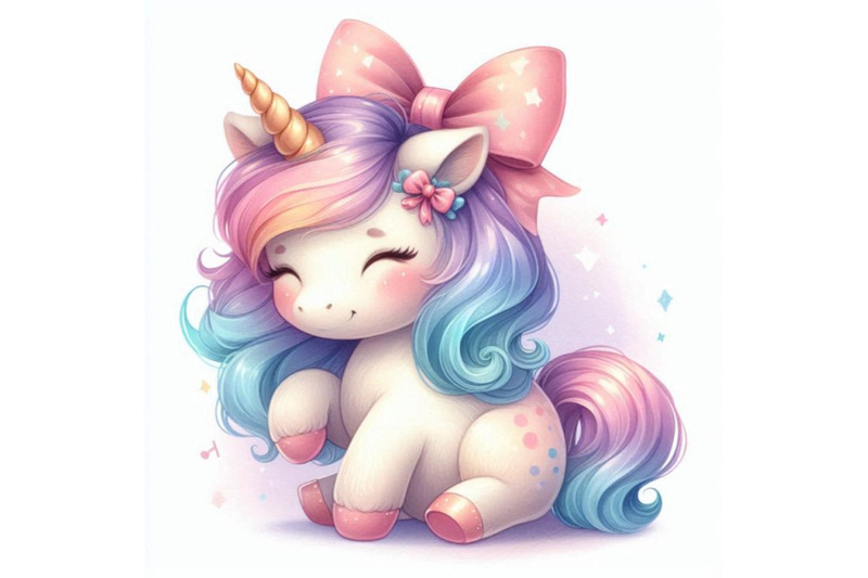 adorable-2d-unicorn-with-a-bow-on-its-horn-and-pastel-colored-fur