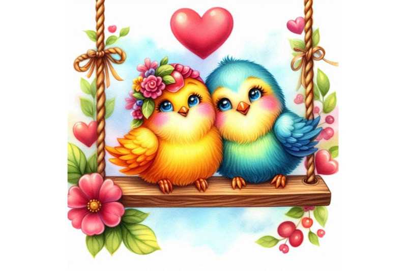 two-bright-lovebirds-nestled-together-on-a-swing