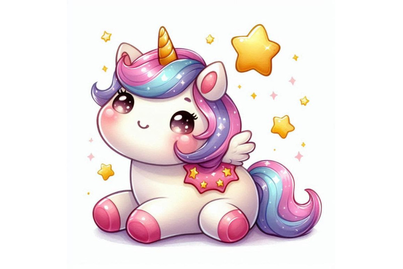 kawaii-2d-unicorn-with-a-star-shaped-saddle-and-a-magical-horn