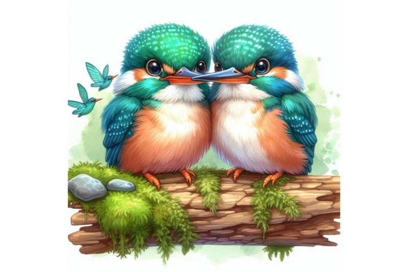 a-couple-of-turquoise-kingfishers-sitting-close-on-a-mossy-log