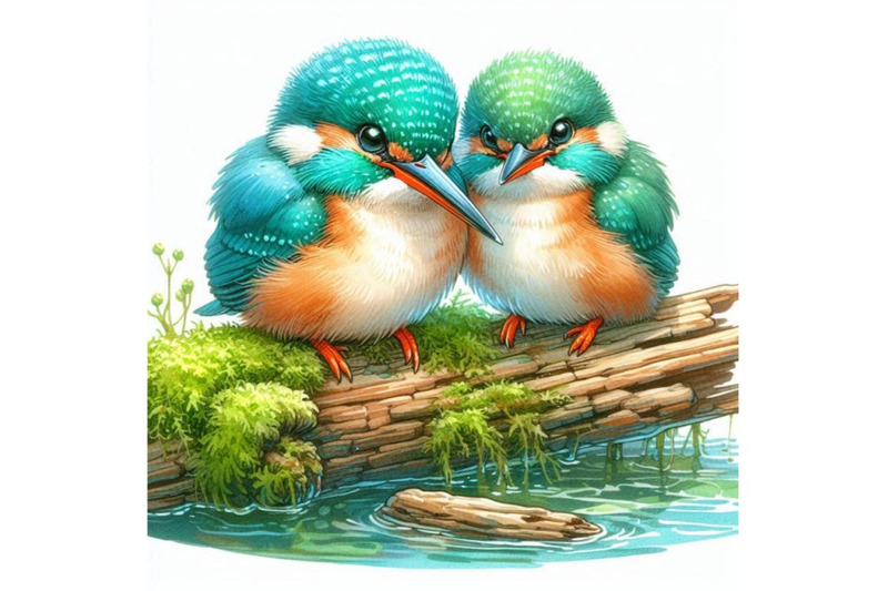 a-couple-of-turquoise-kingfishers-sitting-close-on-a-mossy-log