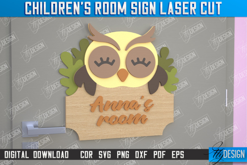 children-039-s-room-sign-door-sign-owl-design-cnc-file