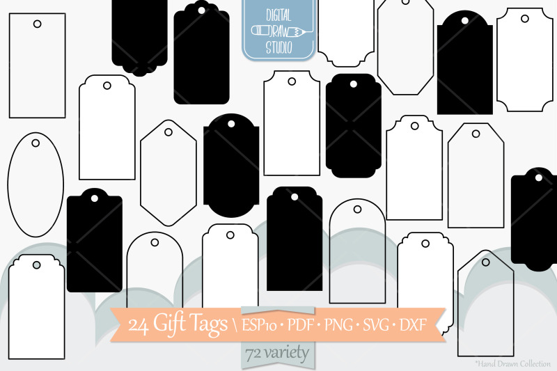 gift-tags-labels-black-and-white-outline-punch-hole