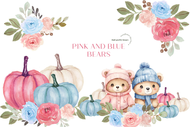 fall-blue-amp-pink-cute-bear-pumpkin-clipart-fall-autumn-pumpkins