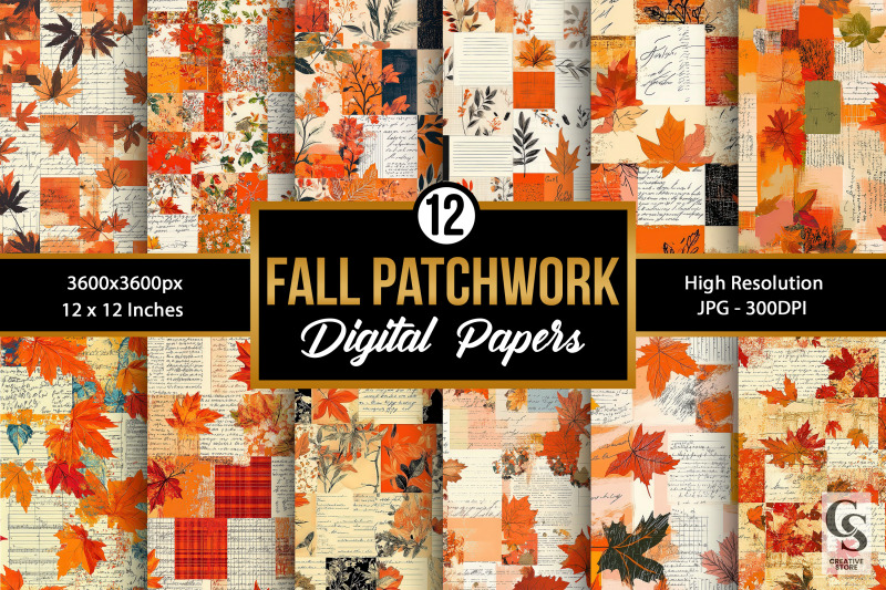 fall-floral-patchwork-seamless-patterns