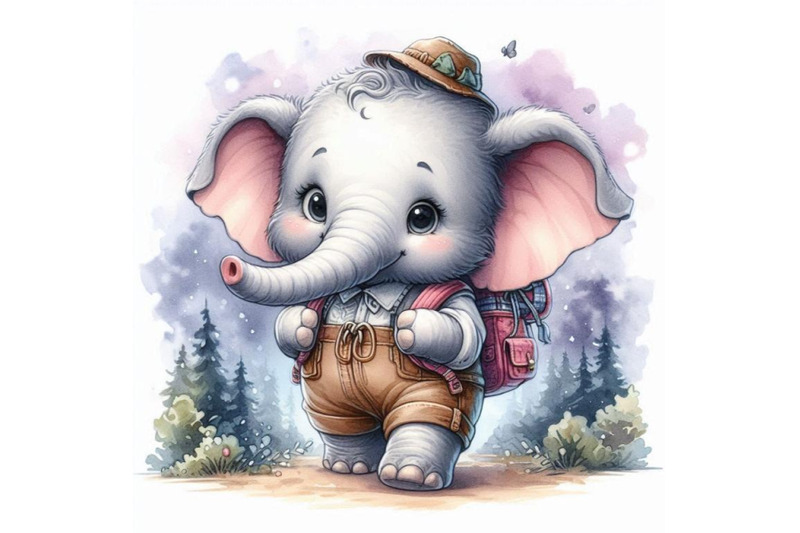 baby-elephant-wearing-a-tiny-backpack-ready-for-a-hike