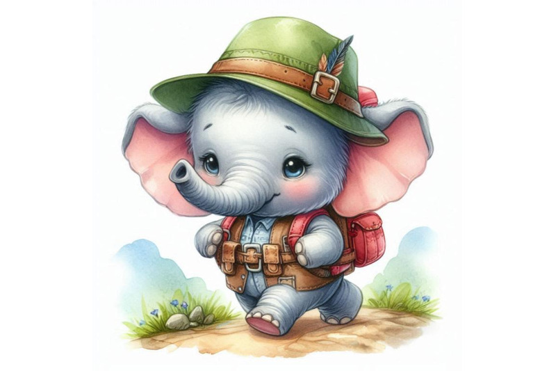 baby-elephant-wearing-a-tiny-backpack-ready-for-a-hike