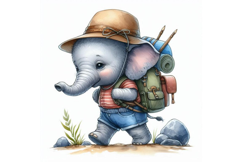 baby-elephant-wearing-a-tiny-backpack-ready-for-a-hike