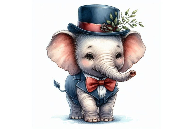 baby-elephant-wearing-a-tiny-bowtie-looking-dapper