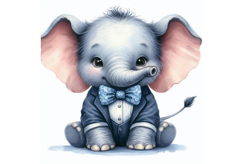 baby-elephant-wearing-a-tiny-bowtie-looking-dapper