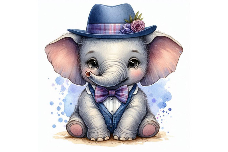 baby-elephant-wearing-a-tiny-bowtie-looking-dapper