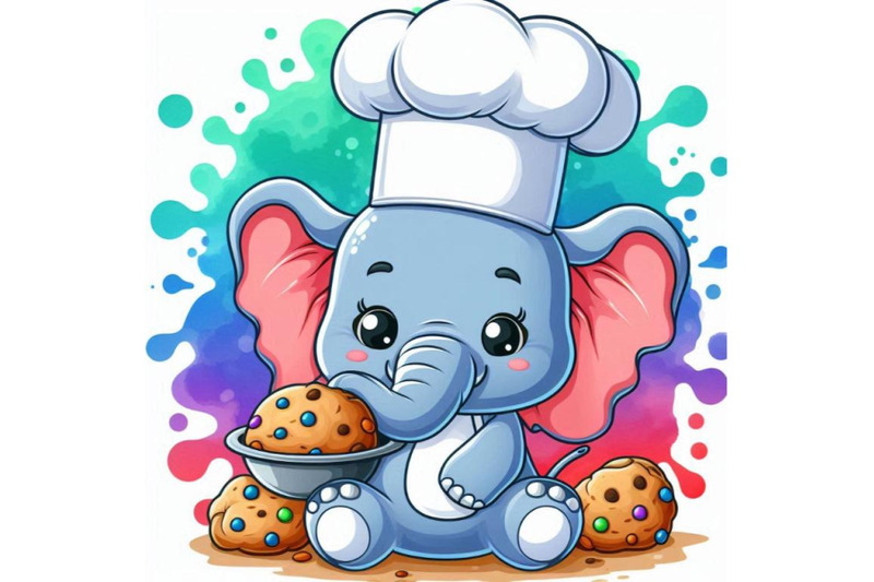 baby-elephant-wearing-a-tiny-chefs-hat-baking-cookies