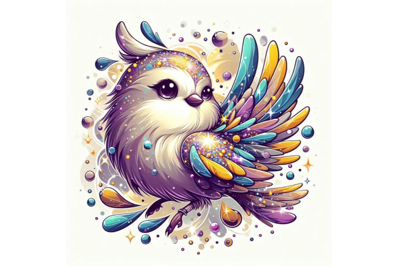 bird-with-glitter-covered-feathers