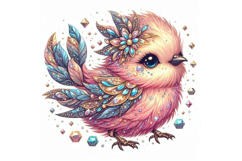 bird-with-glitter-covered-feathers