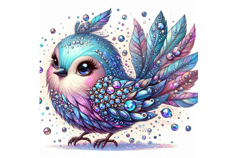 bird-with-glitter-covered-feathers