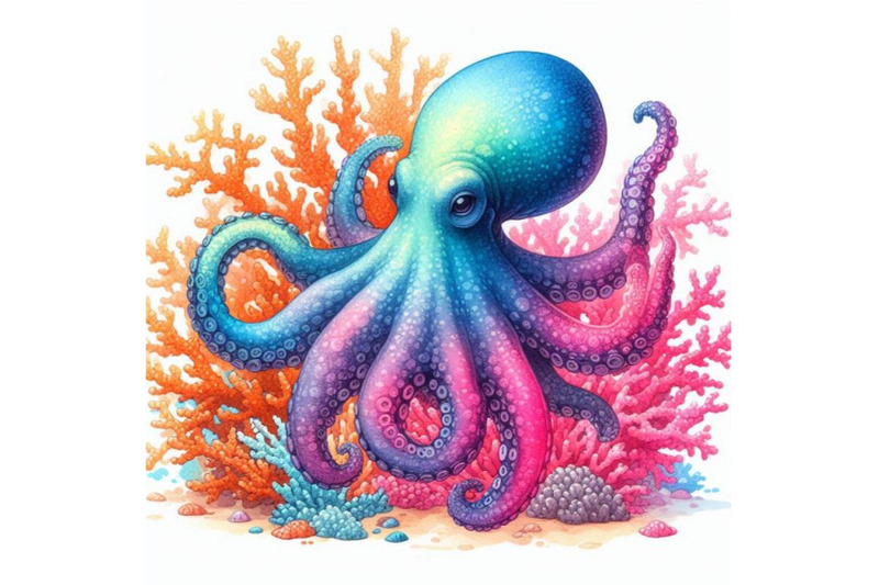 curious-octopus-changing-colors-to-blend-with-coral