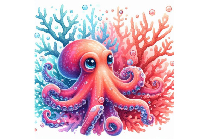 curious-octopus-changing-colors-to-blend-with-coral