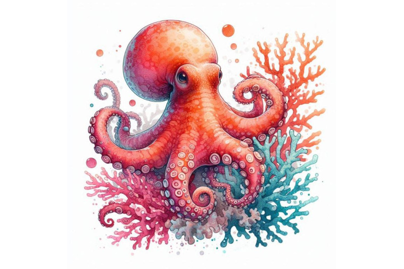 curious-octopus-changing-colors-to-blend-with-coral