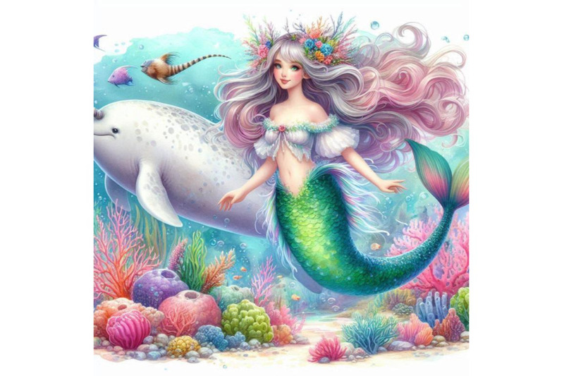 mermaid-with-a-narwhal