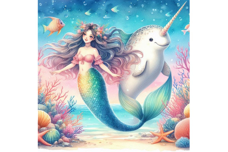 mermaid-with-a-narwhal