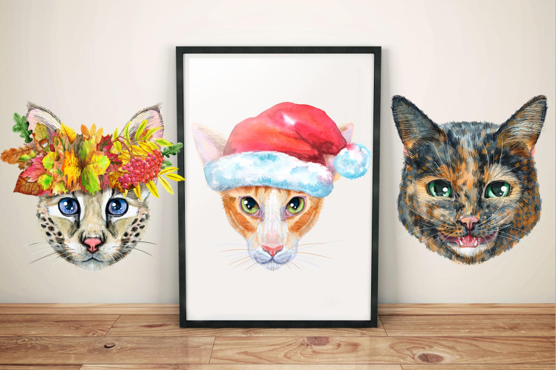 watercolor-cats-set-11