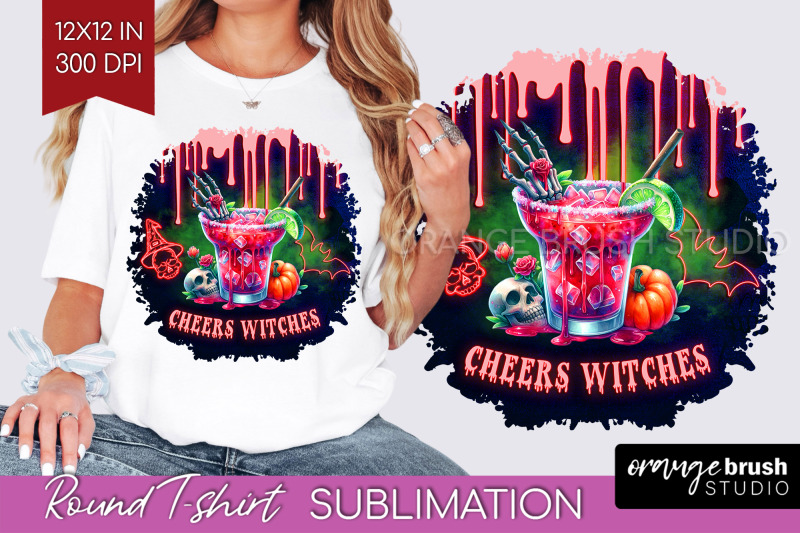 neon-halloween-t-shirt-background-cocktail-round-png