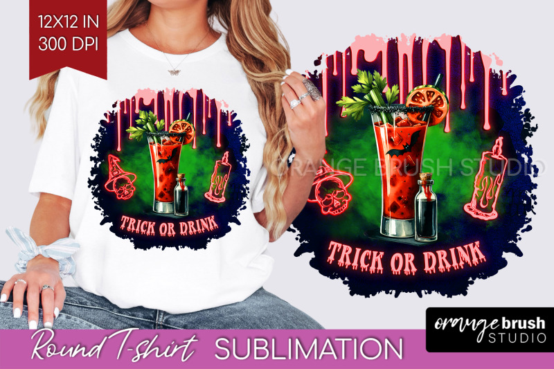 neon-halloween-t-shirt-background-cocktail-round-png