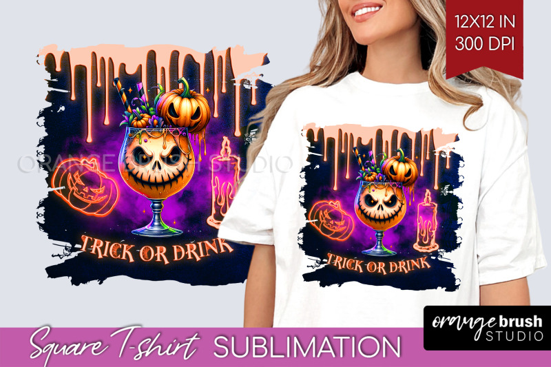 neon-halloween-cocktail-sublimation-square-tshirt-background