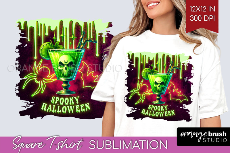 neon-halloween-cocktail-sublimation-square-tshirt-background