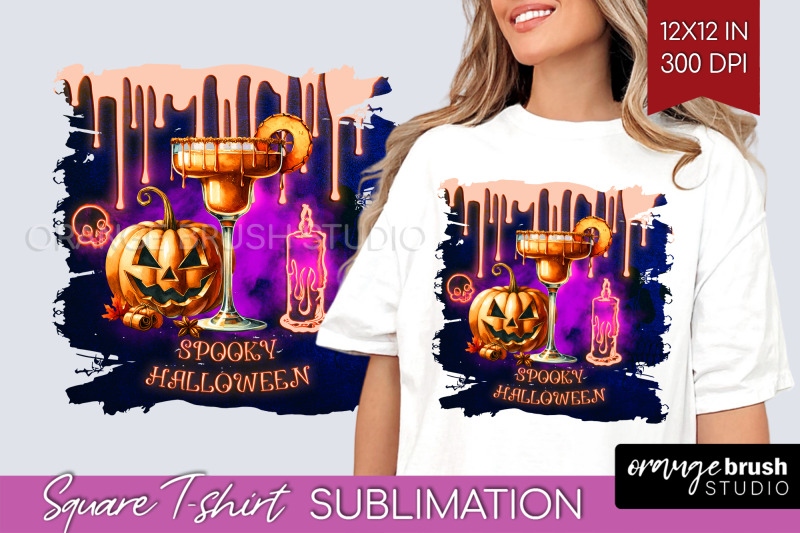 neon-halloween-cocktail-sublimation-square-tshirt-background