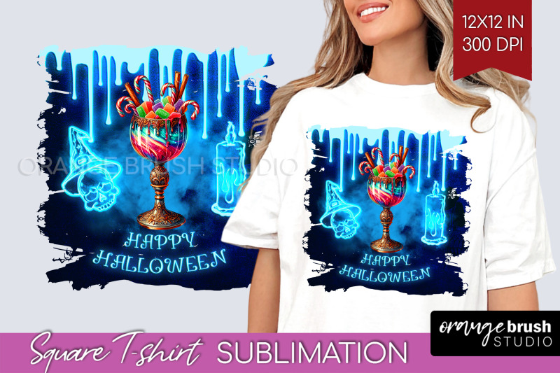 neon-halloween-cocktail-sublimation-square-tshirt-background