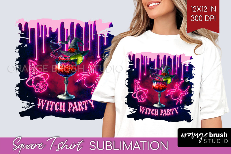 neon-halloween-cocktail-sublimation-square-tshirt-background