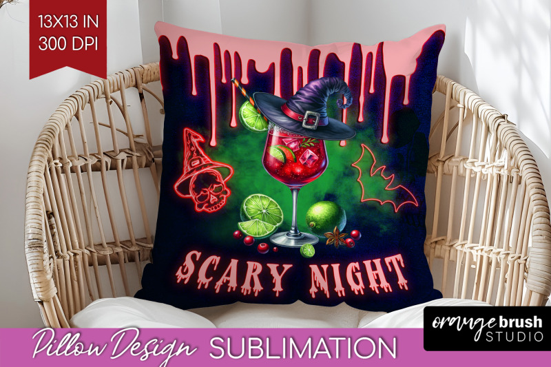 neon-halloween-pillow-sublimation-cocktail-pillow-cover-png