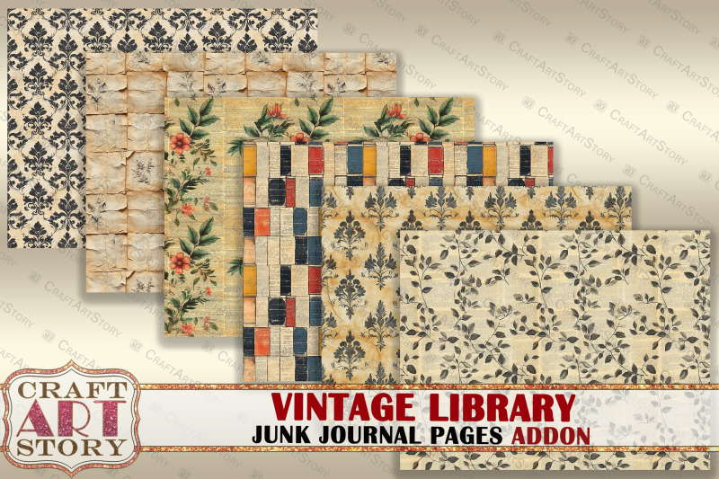 vintage-library-junk-journal-pages-addon-old-book