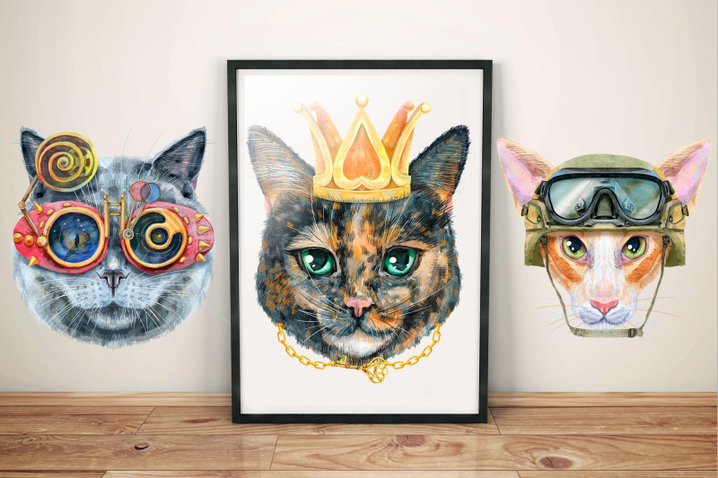 watercolor-cats-set-12