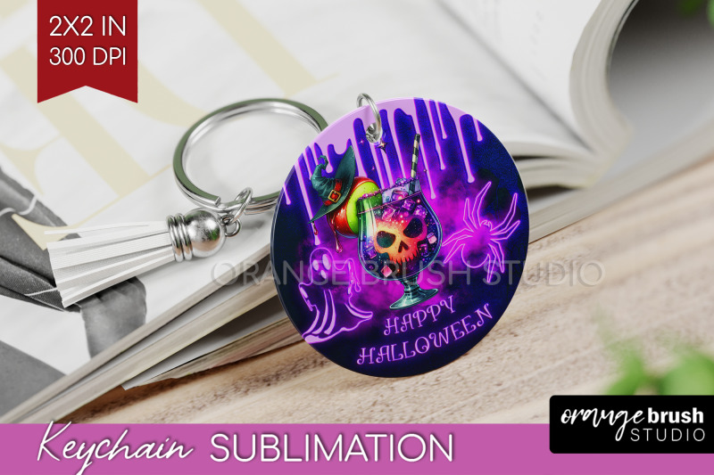 neon-halloween-keychain-png-cocktail-keychain-sublimation