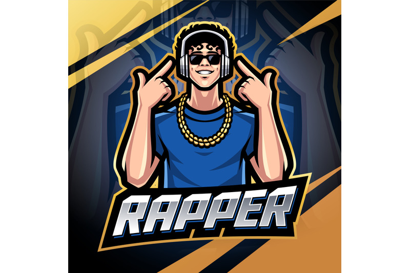 rapper-esport-mascot-logo-design