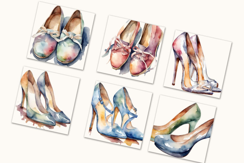 watercolor-shoes-floral-sneakers-clipart