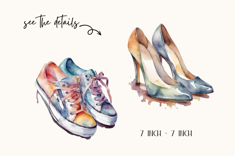 watercolor-shoes-floral-sneakers-clipart