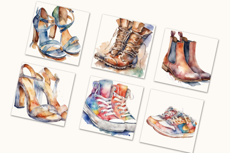 watercolor-shoes-floral-sneakers-clipart