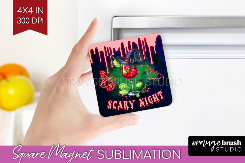 neon-halloween-magnet-sublimation-cocktail-magnet-png