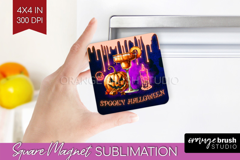 neon-halloween-magnet-sublimation-cocktail-magnet-png