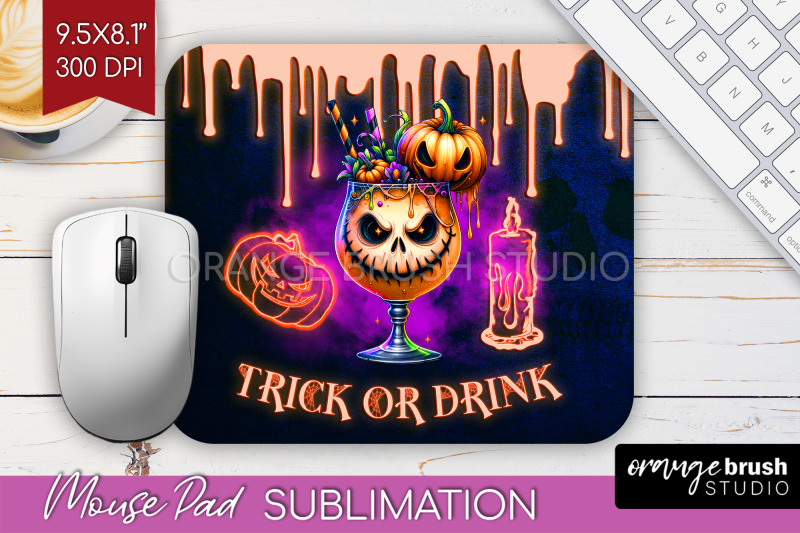 neon-halloween-mouse-pad-sublimation-cocktail-mousepad-png