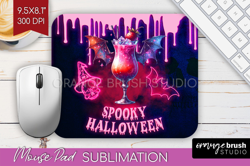 neon-halloween-mouse-pad-sublimation-cocktail-mousepad-png