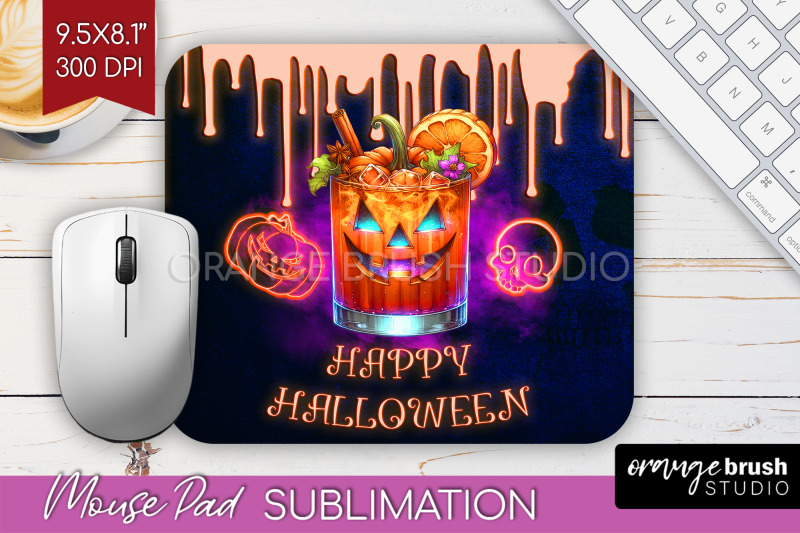 neon-halloween-mouse-pad-sublimation-cocktail-mousepad-png