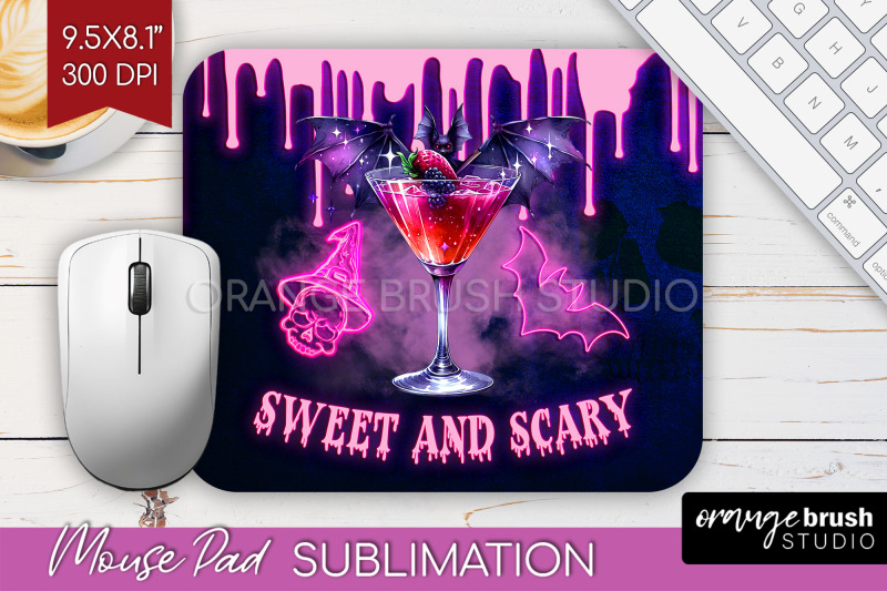 neon-halloween-mouse-pad-sublimation-cocktail-mousepad-png