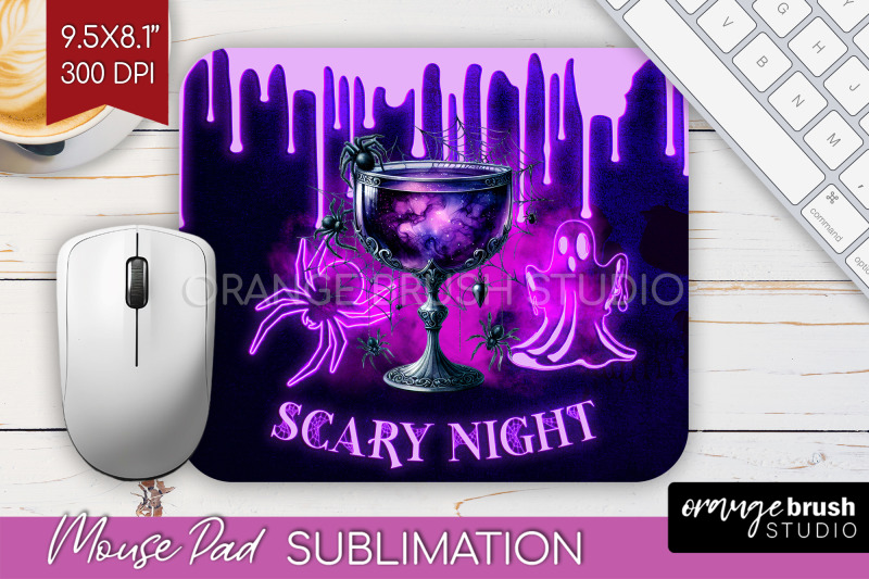 neon-halloween-mouse-pad-sublimation-cocktail-mousepad-png