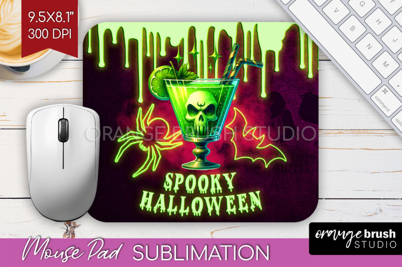 neon-halloween-mouse-pad-sublimation-cocktail-mousepad-png