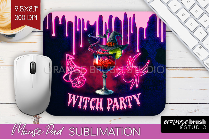 neon-halloween-mouse-pad-sublimation-cocktail-mousepad-png