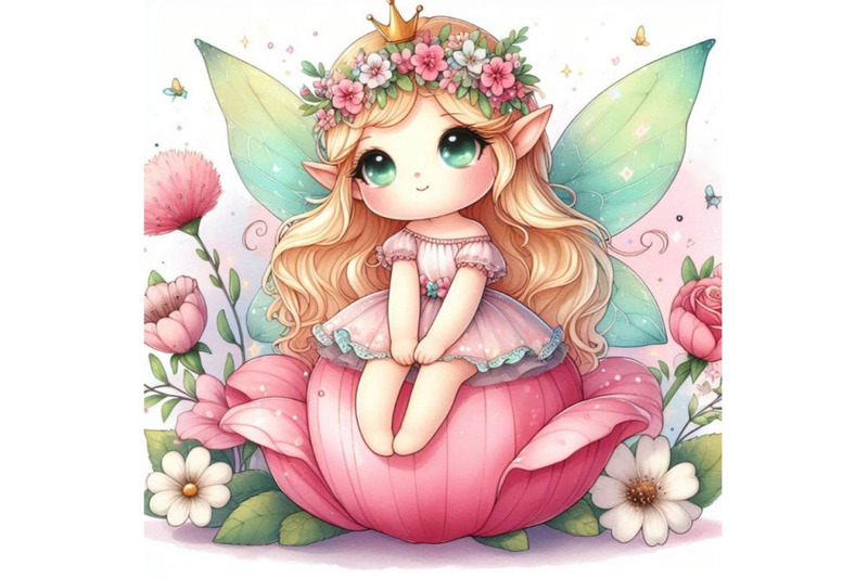 fairy-sitting-on-a-flower-petal